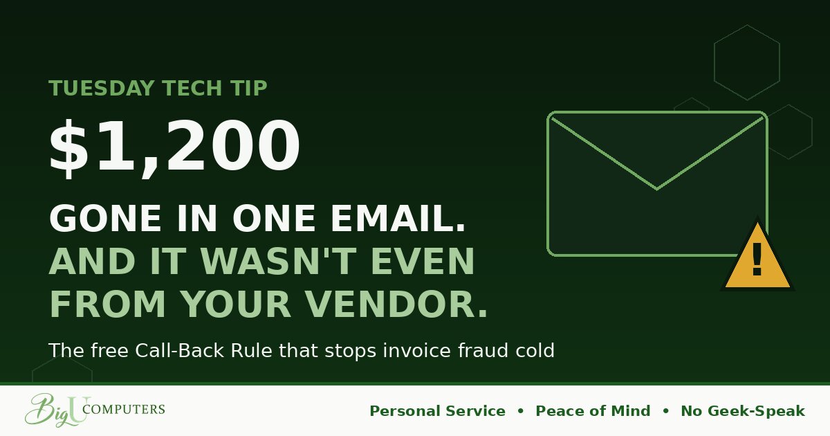 The ,200 Email That Wasn't From Your Vendor (And the Free Rule That Stops It)