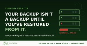 Your Backup Isn't a Backup Until You've Restored From It