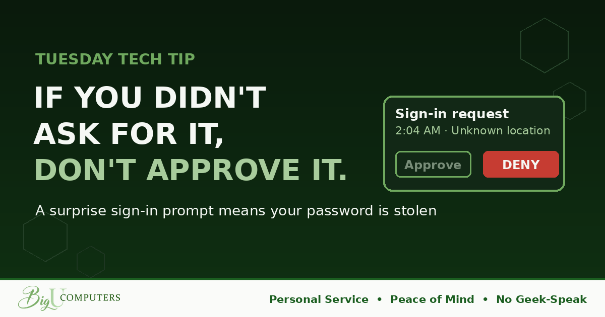 Cybersecurity warning about fake sign-in approval prompts and push bombing
