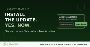 Install the Update. Yes, Now.