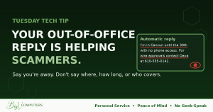 Your Out-of-Office Reply Is Helping Scammers
