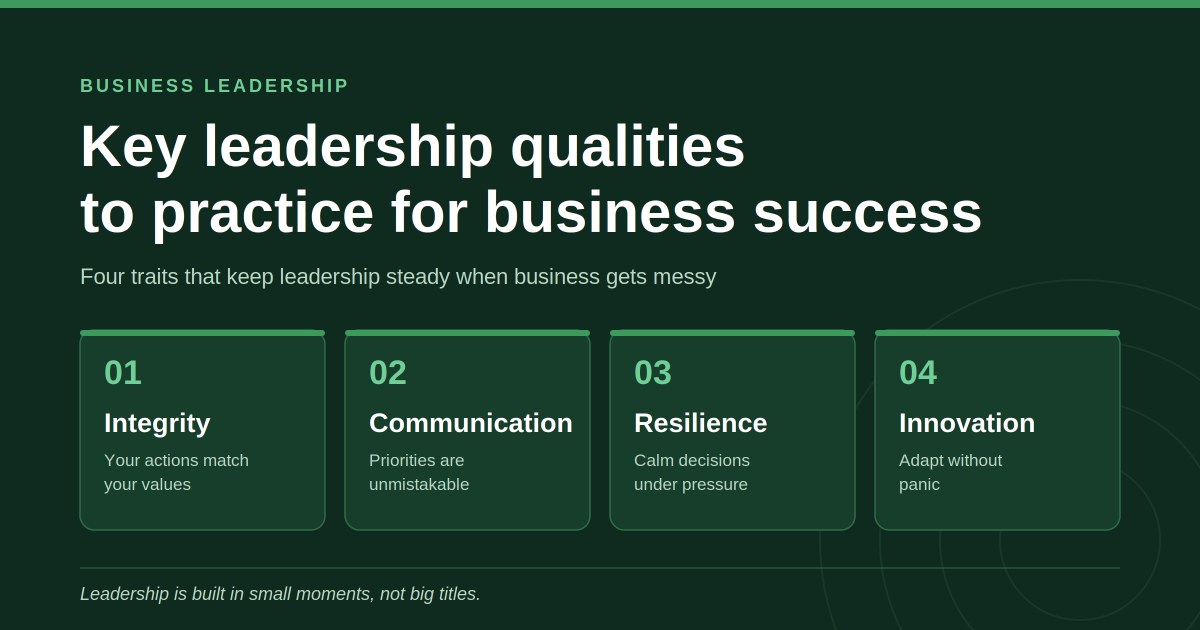 Key Leadership Qualities to Practice for Business Success